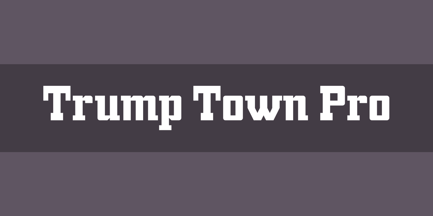 Trump Town Pro Font preview
